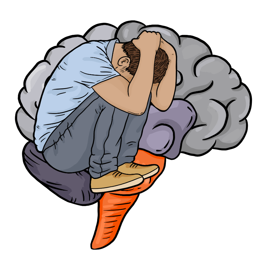 anxious brain cower k